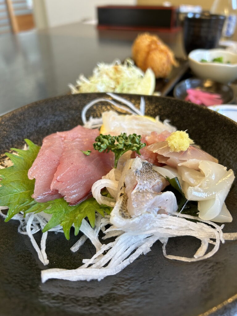 お刺身定食｜かっちゃま（房総）｜ダイビングプロショップ パル｜2026/02/01